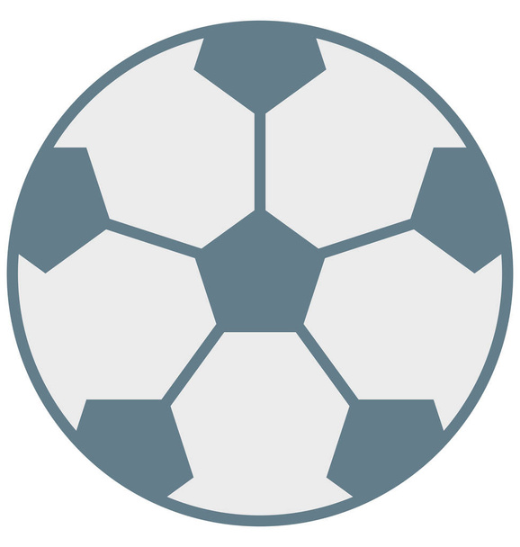 Футбольна ізольована Векторна ілюстрація Піктограма, що редагується
 - Вектор, зображення