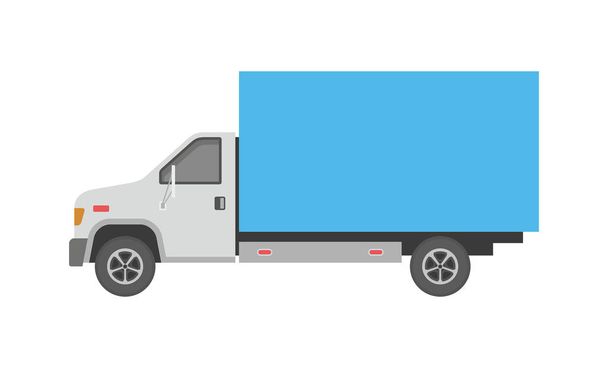 Delivery truck. flat style. isolated on white background - Vector, Image