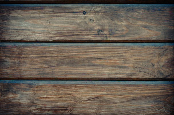 fundo grandes tijolos de madeira. banner horizontal lugar livre. cinza azul linhas marrons
 - Foto, Imagem