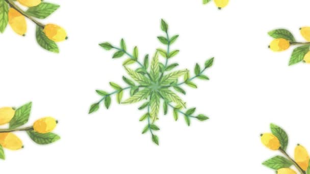 Animation of growing flowers, floral background, blooming flowers, botanical pattern. Decorative transition with growing pains flowers. growing flowers frame - Footage, Video
