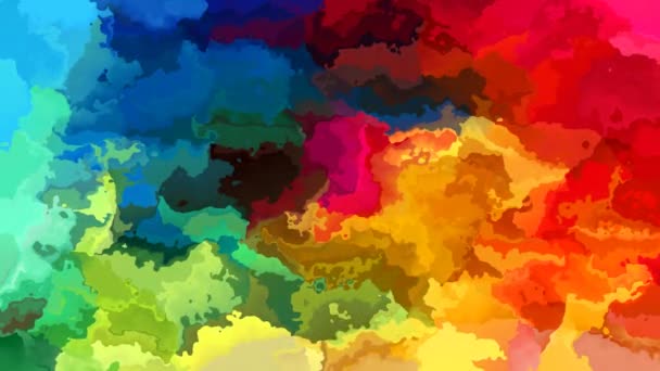 abstrakte animierte gefärbte Hintergrund nahtlose Schleife Video - Aquarell-Effekt - Regenbogen volles Farbspektrum - Filmmaterial, Video