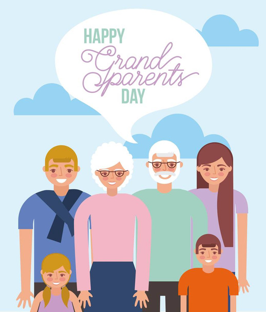grandparents day card - Vector, Image