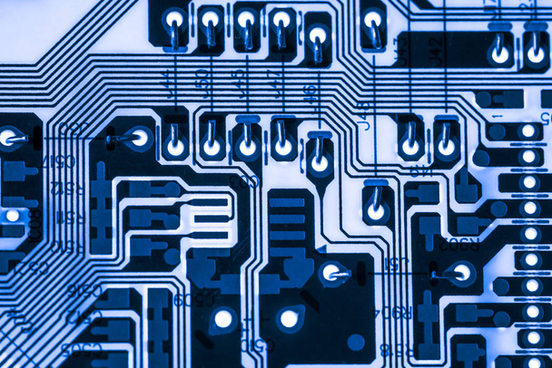 Abstract, close up van elektronische Mainboard achtergrond van de computer. (Iot, Internet van dingen) - Foto, afbeelding