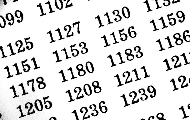 Белый фон со многими числами в перспективе
 - Фото, изображение