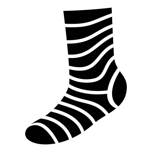 Cute fashion sock icon, simple style - Vektor, kép