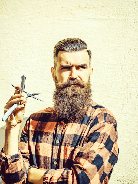 Young man hipster hairdresser - Valokuva, kuva