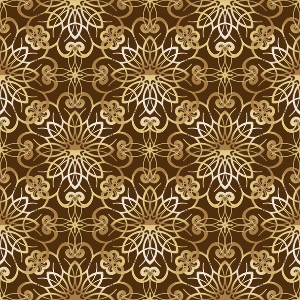 Golden vintage Luxury seamless patterns - Vector, imagen