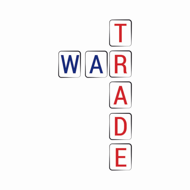 Hintergrund Handelskrieg - Vektor, Bild