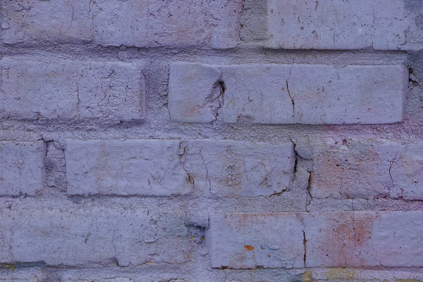 lilac stone texture of old bricks in the wall - Foto, Imagen