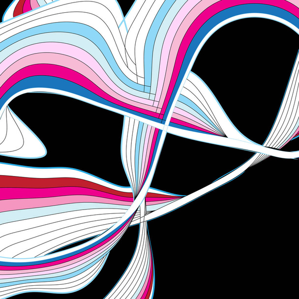 Fondo multicolor abstracto con adorno de rayas diferentes
 - Vector, Imagen