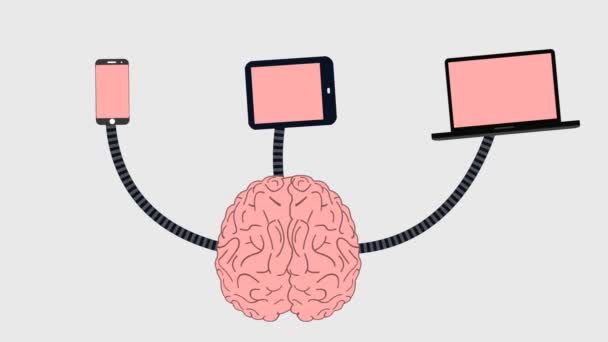 Σίτιση των πληροφοριών πολυμέσων στον εγκέφαλο - Πλάνα, βίντεο