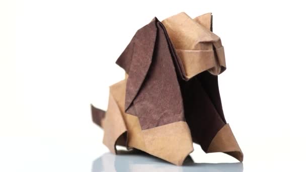 Origami lion close up. - Footage, Video