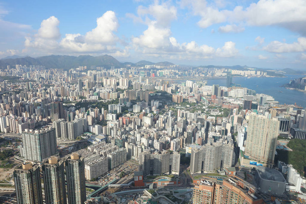 the Kowloon side view Hong kong isaland at IC - Photo, Image