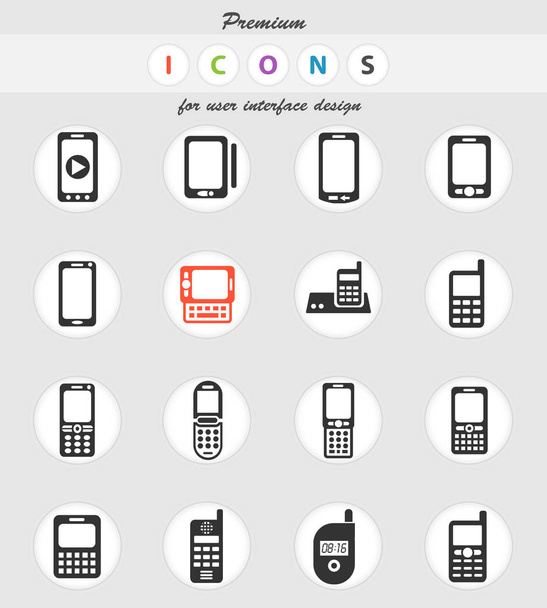 phones icon set - Vector, Image