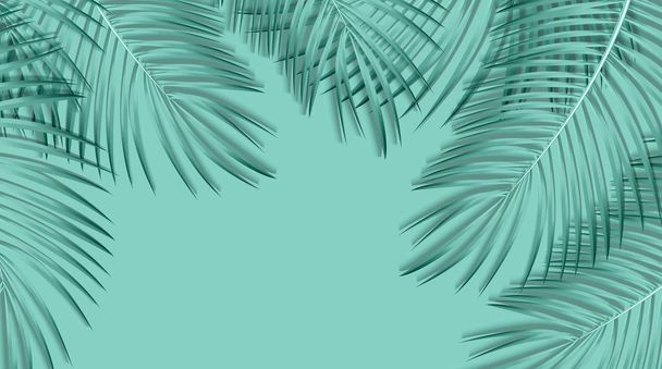 Beautiful Palm Leaf Background. Vector Illustration - Vector, Image