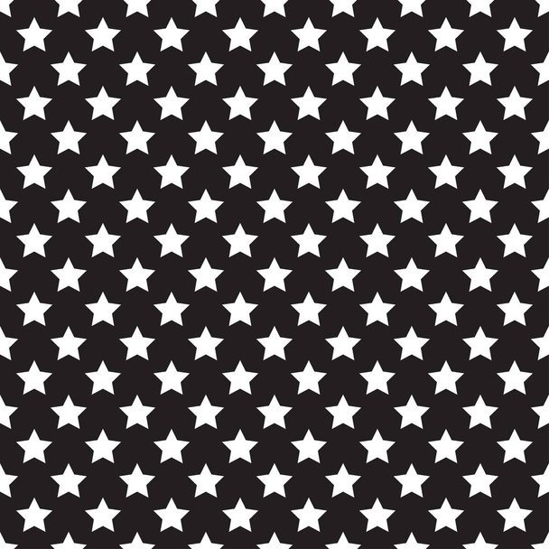 Background with stars. Simple pattern with geometric elements. Starry backdrop. Print for banners, posters, t-shirts and textiles. Greeting cards. Black and white illustration - Vector, Image