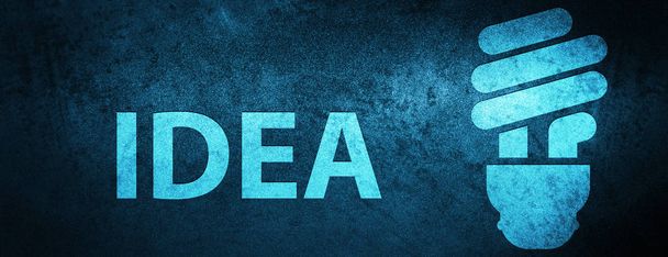 Idea (bulb icon) isolated on special blue banner background abstract illustration - Photo, Image