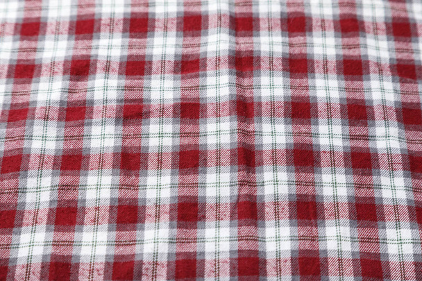 fundo têxtil em uma gaiola. design tradicional de camisas masculinas. lugar para tex
 - Foto, Imagem