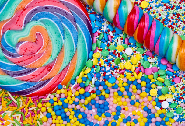 Kleurrijke snoepjes achtergrond - Foto, afbeelding