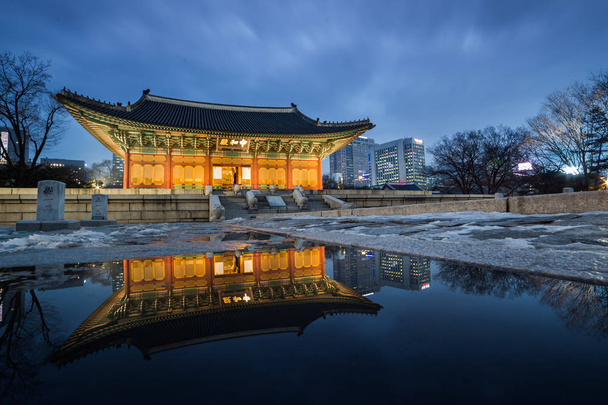 Tradiční korejský styl architektury v Soulu, Jižní Korea - Fotografie, Obrázek