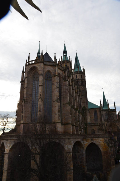 Katedra w Erfurcie w Niemczech - Zdjęcie, obraz