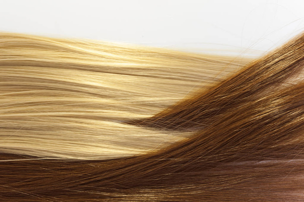 blond and brown hair texture - Fotoğraf, Görsel