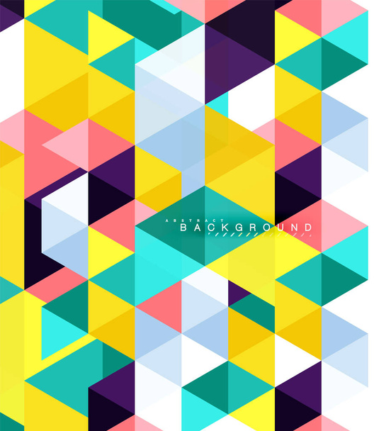 Triangoli multicolori sfondo astratto, concetto di piastrelle a mosaico
 - Vettoriali, immagini