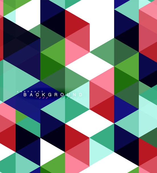 Multicolor triángulos fondo abstracto, azulejos de mosaico concepto
 - Vector, imagen