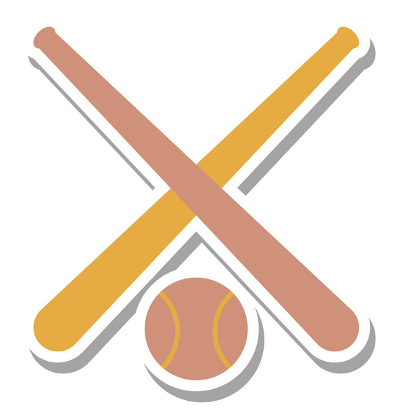 Baseball Farbe Vektor Illustration editierbares Symbol - Vektor, Bild