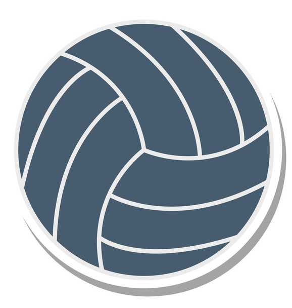 Volleybal kleur vectorillustratie bewerkbare pictogram - Vector, afbeelding