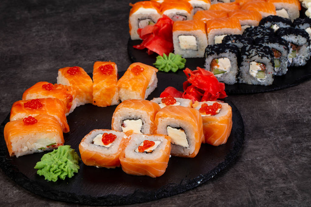 Japanese sushi set with various ingredient - Photo, Image