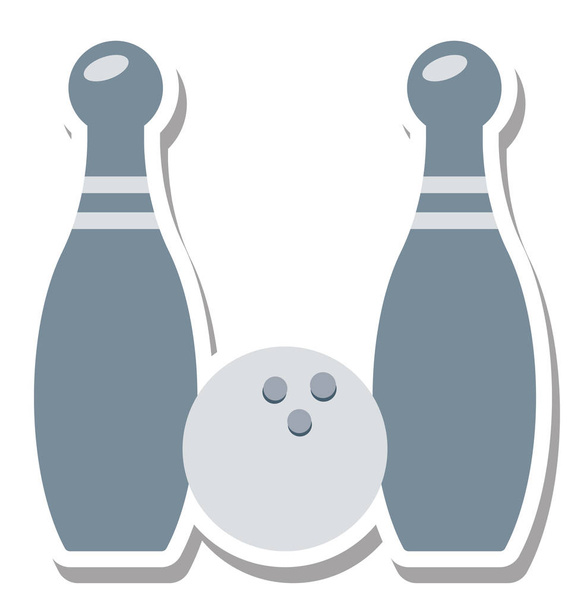 Bowling Farbvektor Illustration editierbares Symbol - Vektor, Bild