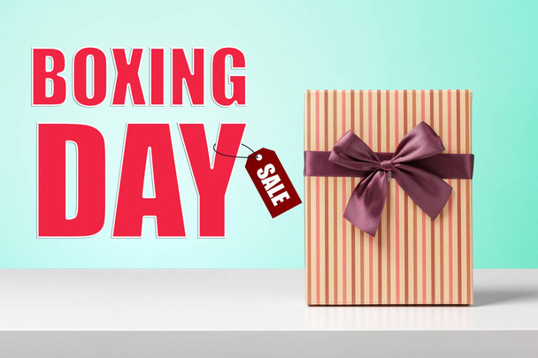 gifts with text boxing day - Foto, imagen
