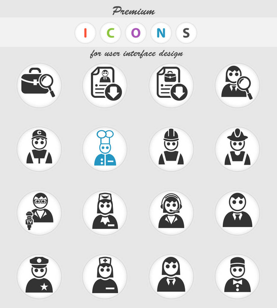 jeu d'icônes recherche d'emploi
 - Vecteur, image