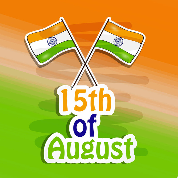 Ilustração de fundo para o Dia da Independência da Índia
 - Vetor, Imagem