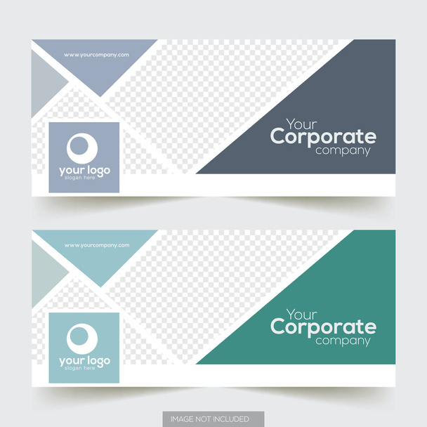 Corporate facebook timeline cover template - Διάνυσμα, εικόνα