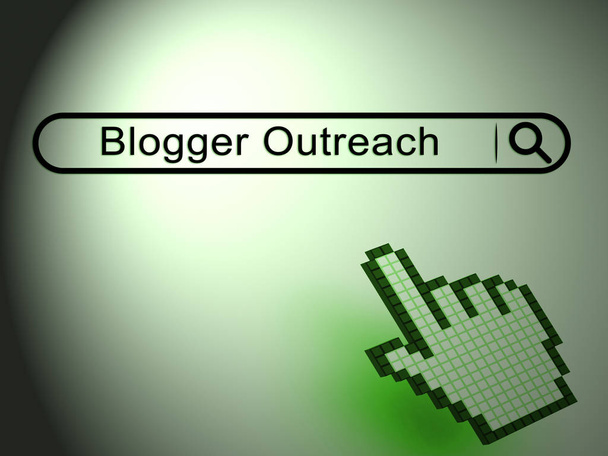 Blogger Outreach Influencer Engagement Content 3d Illustration mostra il processo di marketing del blog di influenza sui social media
  - Foto, immagini