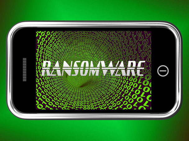 Выкуп Ware вымогательства безопасности Риск 3d рендеринг шоу Ransomware используется для атаки компьютерных данных и шантажа
 - Фото, изображение