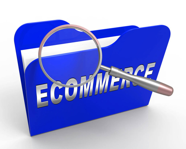 E-Commerce-Plattform Virtual Marketplace Portal 3D-Rendering-Shows mit einem virtuellen E-Store zur Präsentation von Software oder Produkten - Foto, Bild