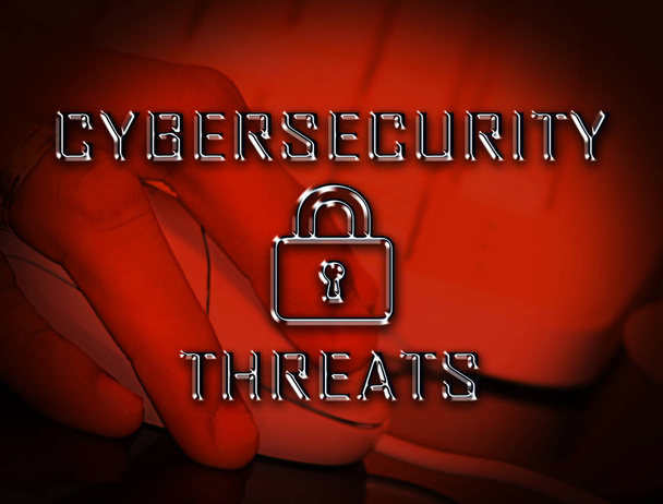 サイバー セキュリティの脅威サイバー犯罪リスク 3 d イラスト ショー犯罪データ違反脆弱性とシステムの警告 - 写真・画像