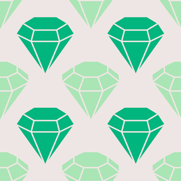 Безшовний візерунок з дорогоцінними каменями та діамантами для вашого дизайну
 - Вектор, зображення