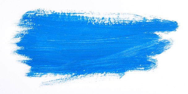 Pennello blu tratto isolato su sfondo bianco
 - Foto, immagini