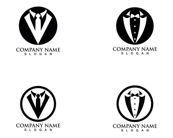 Σμόκιν λογότυπο και σύμβολα μαύρο εικόνες προτύπου - Διάνυσμα, εικόνα