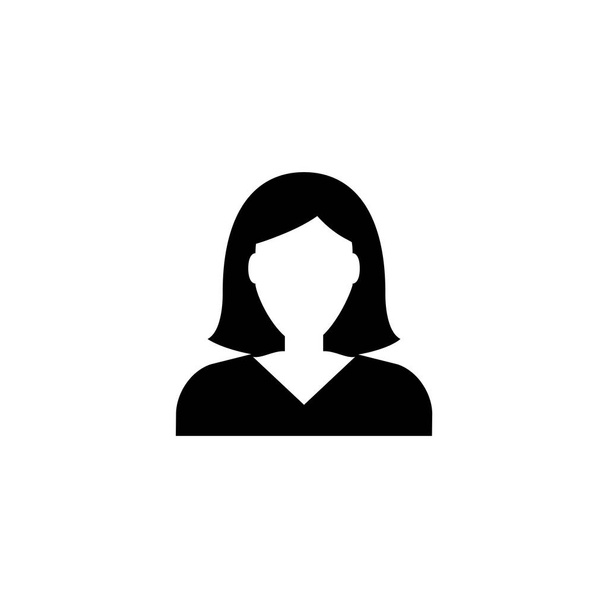 Businesswoman Character Avatar Flat Vector Icon - Vector, Image