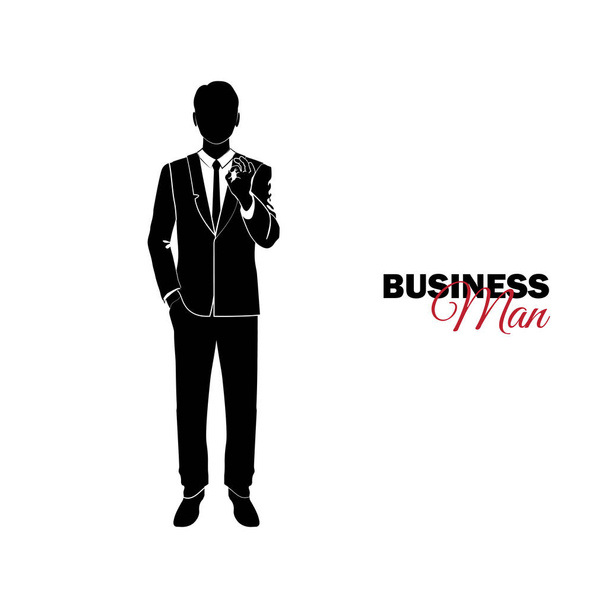 Empresario, Gerente. Un hombre con traje de negocios. Empresario muestra gesto bien
 - Vector, Imagen