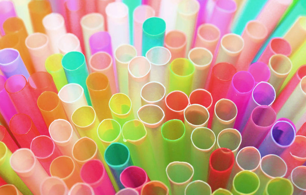 straw straws plastic drinking background colourful  full screen - Photo, Image