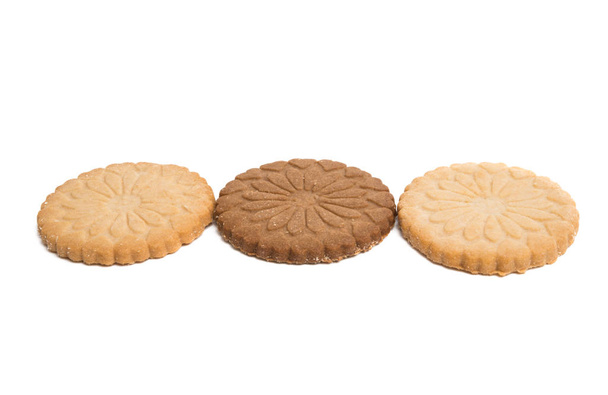 Biscoitos de manteiga isolados no fundo branco - Foto, Imagem