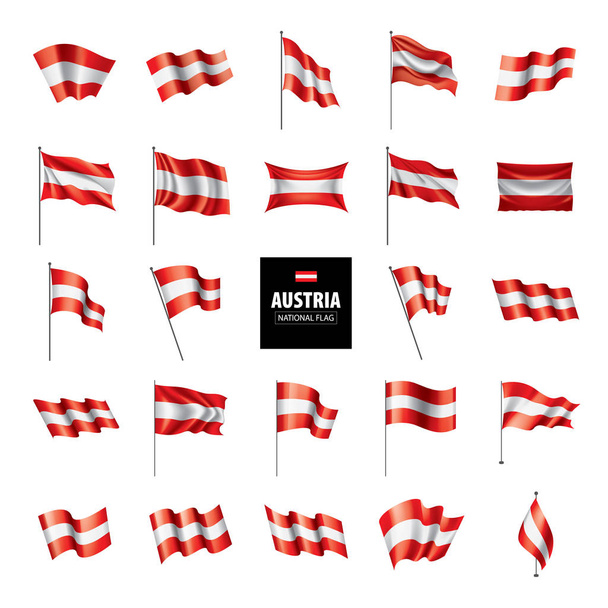 austriacka flaga, ilustracja wektora - Wektor, obraz