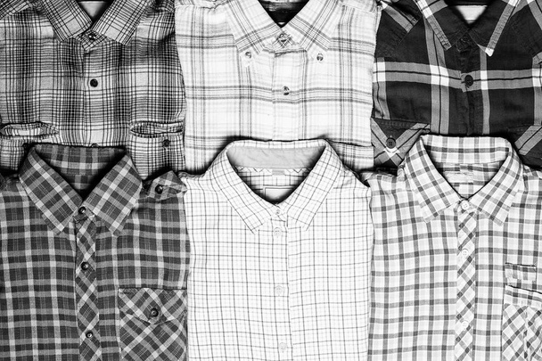 A sok különböző kockás ing. Divat háttér Vértes - Fotó, kép