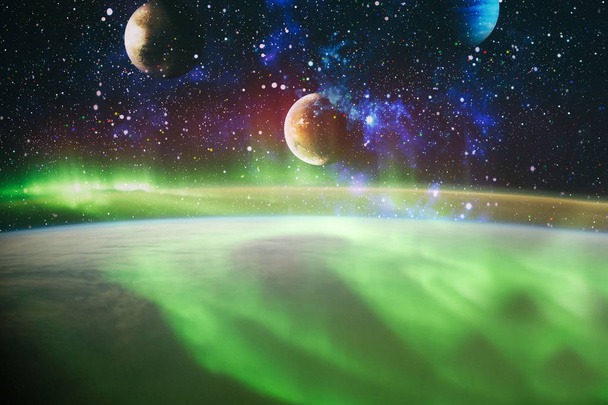星雲や星の無限の宇宙背景。NASAが装備したこの画像要素 - 写真・画像